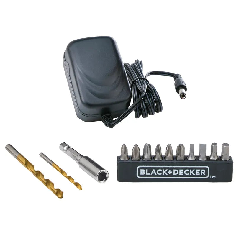 Taladro Inalámbrico 12V + 13 Accesorios BLACK+DECKER