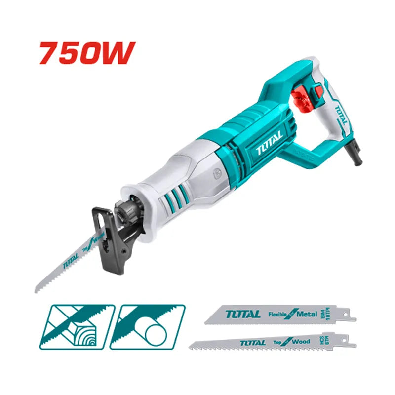 Sierra Sable 750w Velocidad Variable + 2 Hojas + 2 Accesorios TOTAL