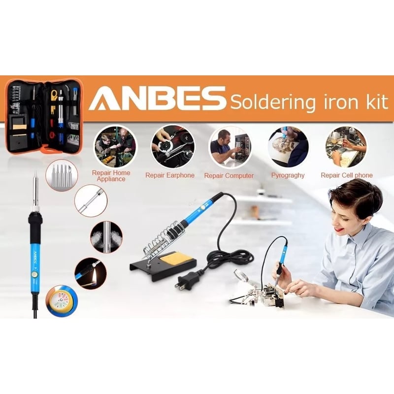 Kit Cautín Soldador Profesional Para Electrónica