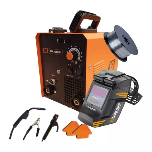 Soldadora Inverter Lusqtoff Dual Flux Electrodo 2mm Naranja