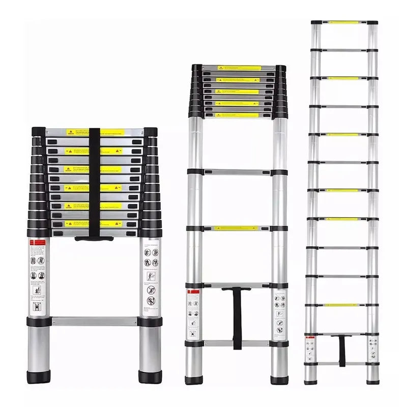 Escalera Telescópica De Aluminio 3,8 Metros