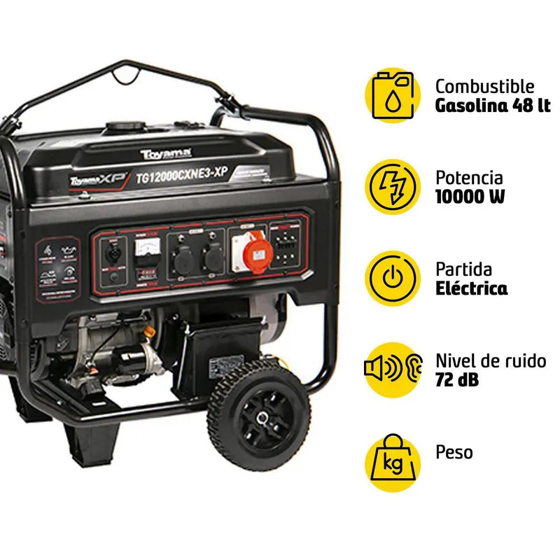 Generador Eléctrico a Gasolina Toyama Partida Eléctrica 10000 W 48 l